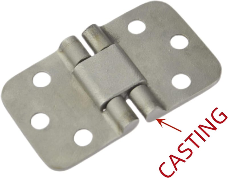 keehui Stainless Steel 316 CAST Solid Marine Grade 180 Degree Flush Mount Hatch Hinge 2-3/4in x 1-1/2in(70mmx40mm) for Boat, RVs (Pair) - Image 4